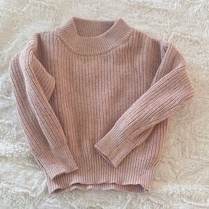Cozy Pink Knit Sweater Jamie Kay rose fleck 3t